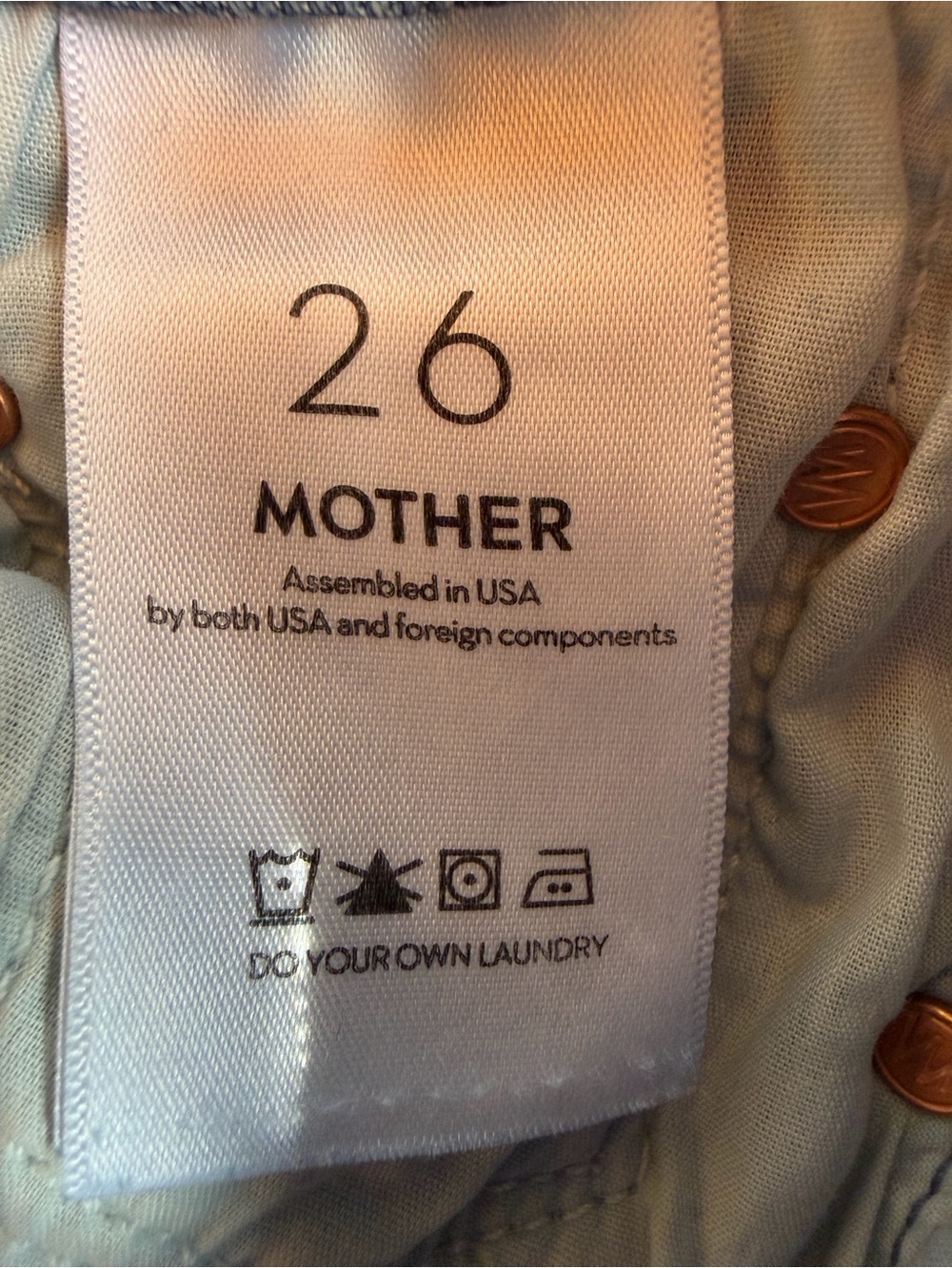 #364- MOTHER High Waisted Looker Ankle Jeans in Medium Blue - Picture 8 of 9
